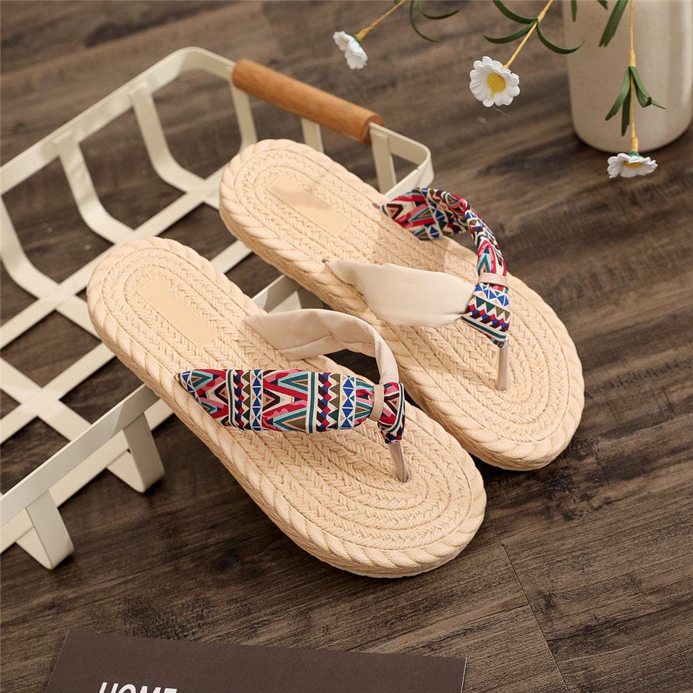 Mules tressées pour femme – style japonais